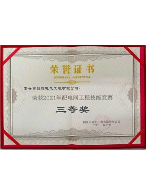 2021年配電網(wǎng)工程技能競(jìng)賽三等獎(jiǎng)